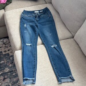 YMI Blue Distressed Skinny Jeans